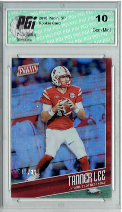 Tanner Lee 2018 Panini SP #FB20 Only 399 Made Rookie Card PGI 10