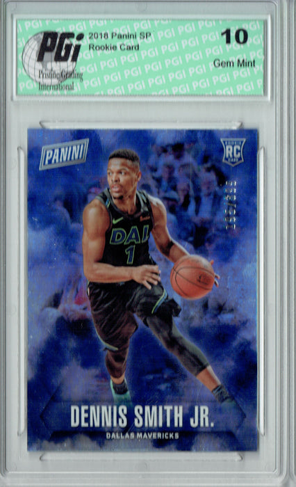 Dennis Smith 2018 Panini SP #54 Only 399 Made, Dallas SP Rookie Card PGI 10