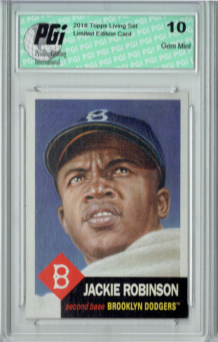 Jackie Robinson 2018 Topps Living Set #42 Only 13k Made! Rookie Card PGI 10