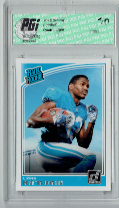 Kerryon Johnson 2018 Donruss Football #320 Rated Rookie Card PGI 10