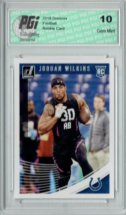 Jordan Wilkins 2018 Donruss Football #381 Rookie Card PGI 10