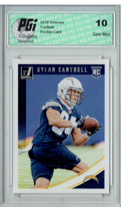 Dylan Cantrell 2018 Donruss Football #398 Rookie Card PGI 10