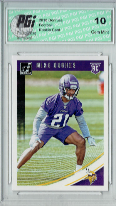 Mike Hughes 2018 Donruss Football #364 Rookie Card PGI 10