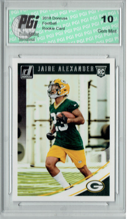 Jaire Alexander 2018 Donruss Football #359 Rookie Card PGI 10