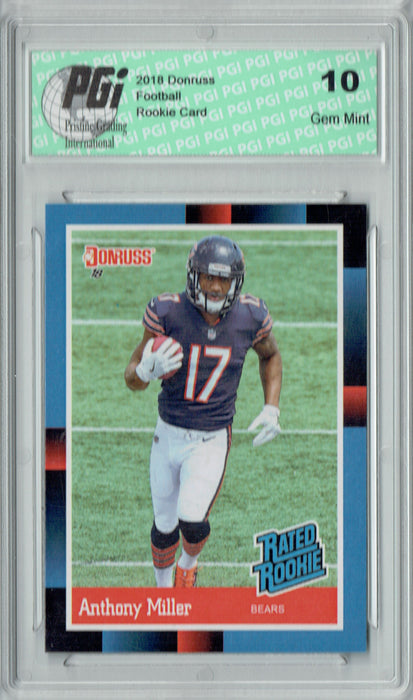 Anthony Miller 2018 Donruss Rated Rookie #RR18 1988 SP Rare Rookie Card PGI 10