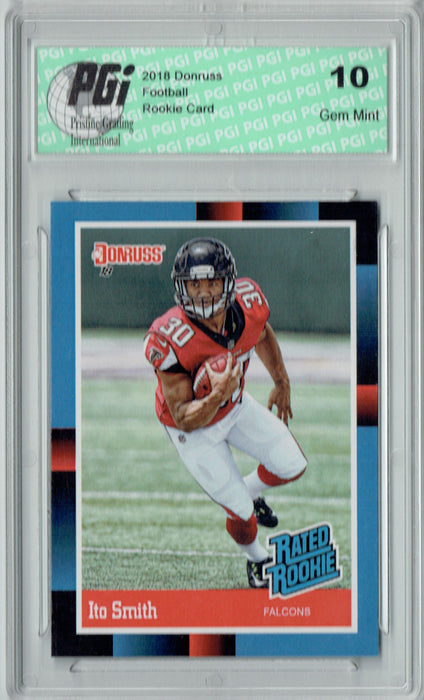 Ito Smith 2018 Donruss Rated Rookie #RR31 1988 SP Rare Rookie Card PGI 10
