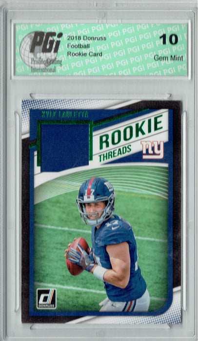 Kyle Lauletta 2018 Donruss #28 Rookie Threads SP Rookie Card PGI 10