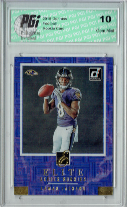 Lamar Jackson 2018 Donruss #ESR-17 Elite Series Rookie Card PGI 10