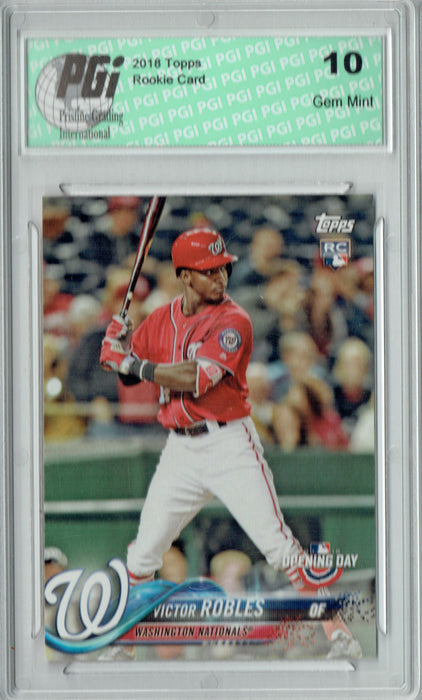 Victor Robles 2018 Topps Opening Day #127 SP Rookie Card PGI 10