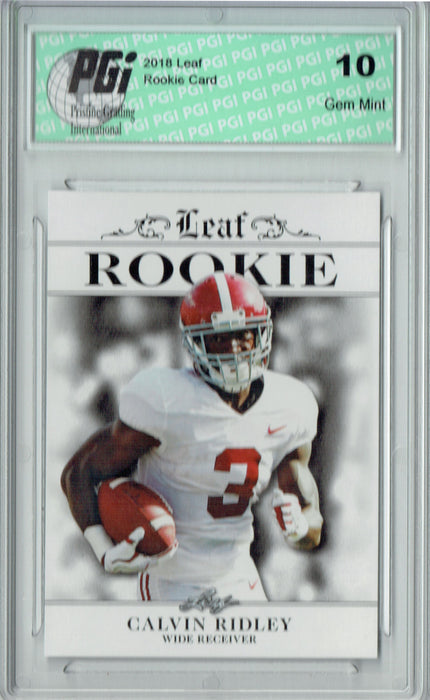 Calvin Ridley 2018 Leaf Exclusive #RA-05 Only 200 Made Rookie Card PGI 10