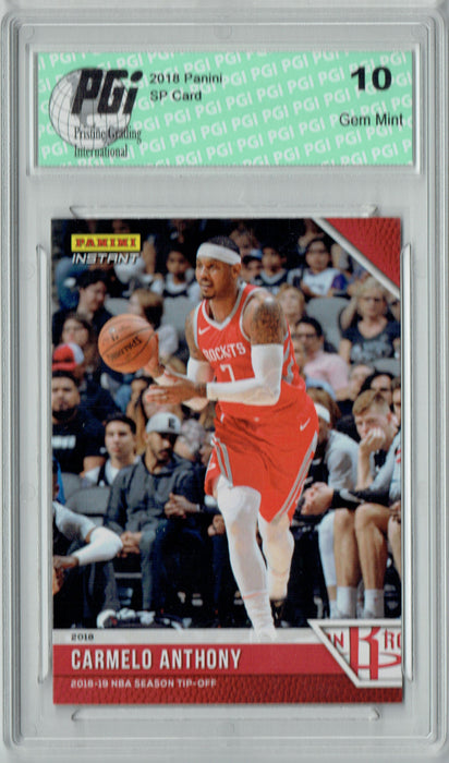 Carmelo Anthony 2018 Panini Tip-Off #3, 1 of 330 Made SSP Card PGI 10