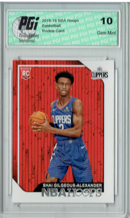 ~ Shai Gilgeous-Alexander 2018 NBA Hoops #262 Rookie Card PGI 10