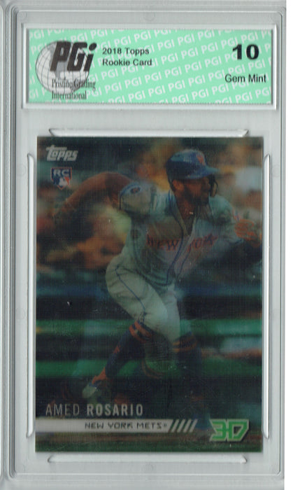 Amed Rosario 2018 Topps 3D #19 Just 269 Cards Made Rookie Card PGI 10