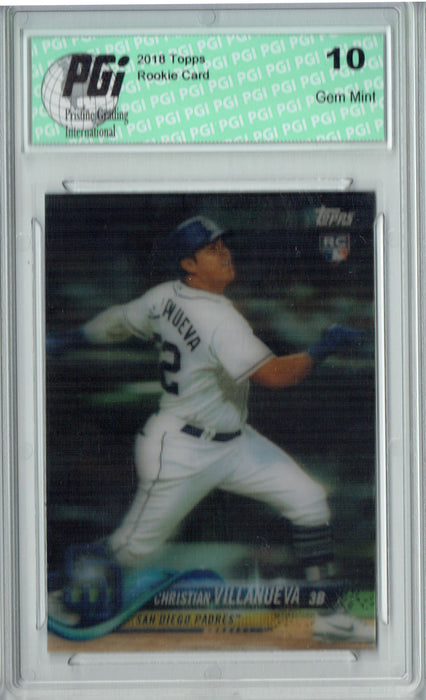 Christian Villanueva 2018 Topps 3D #56 Just 269 Cards Made Rookie Card PGI 10