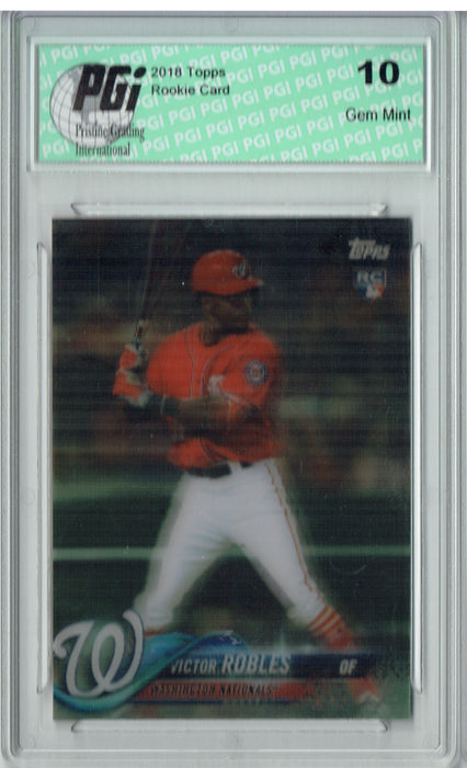 Victor Robles 2018 Topps 3D #26 Just 269 Cards Made Rookie Card PGI 10