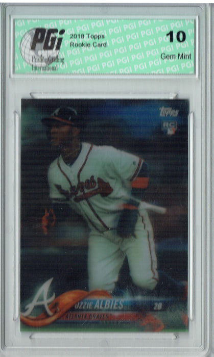 Ozzie Albies 2018 Topps 3D #82 Just 269 Cards Made Rookie Card PGI 10