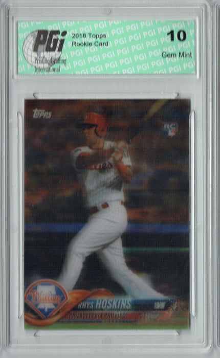 Rhys Hoskins 2018 Topps 3D #64 Just 269 Cards Made Rookie Card PGI 10