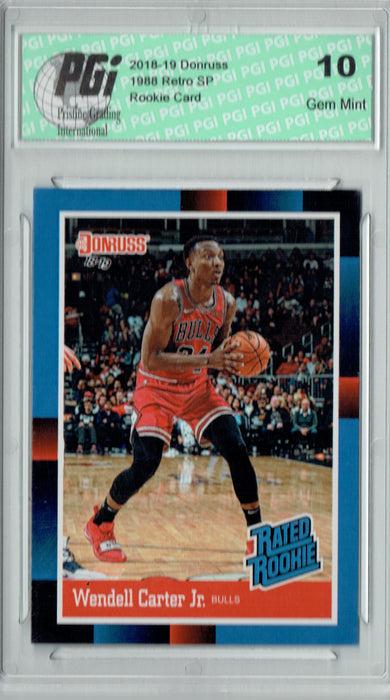Wendell Carter Jr 2018 Donruss #RR7 1988 Rated Rookie Retro Rookie Card PGI 10