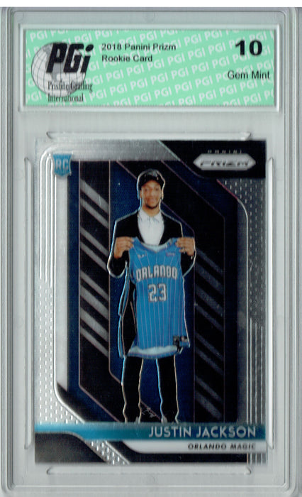 Justin Jackson 2018 Panini Prizm #119 Rookie Card PGI 10