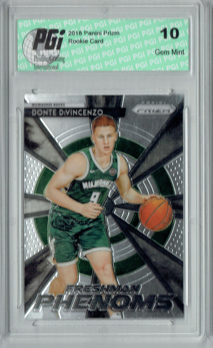 Donte Divincenzo 2018 Prizm #9 Freshman Phenoms Rookie Card PGI 10