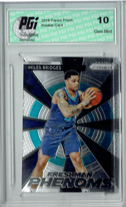 Miles Bridges 2018 Prizm #14 Freshman Phenoms Rookie Card PGI 10