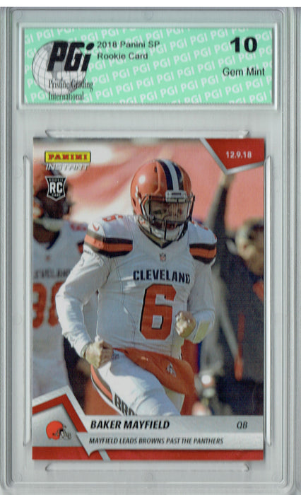 Baker Mayfield 2018 Panini Instant #148 Only 109 Made Rookie Card PGI 10