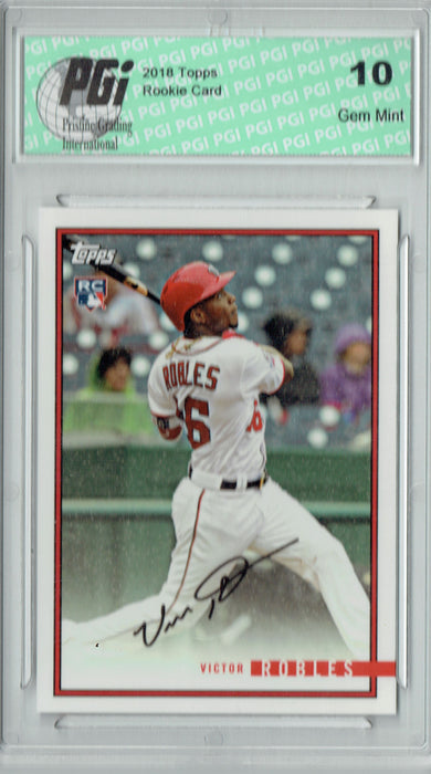 Victor Robles 2018 Topps Rookie Review #4 1435 Made Rookie Card PGI 10