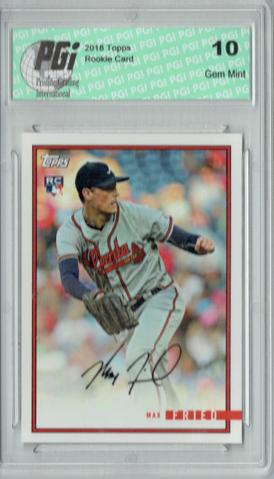 Max Fried 2018 Topps Rookie Review #5 1435 Made Rookie Card PGI 10