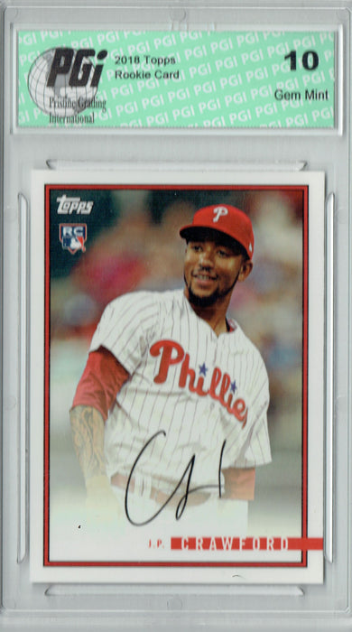 J.P. Crawford 2018 Topps Rookie Review #44 1435 Made Rookie Card PGI 10