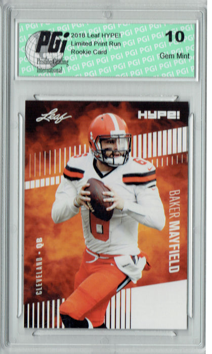 Baker Mayfield 2018 Leaf HYPE! #3A Just 5000 Ever Made Rookie Card PGI 10