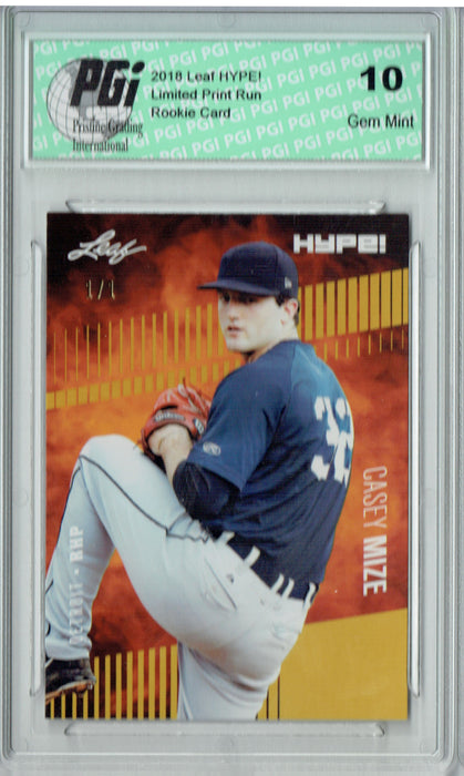 Casey Mize 2018 Leaf HYPE! #11 Gold Blank Back 1 of 1 Rookie Card PGI 10