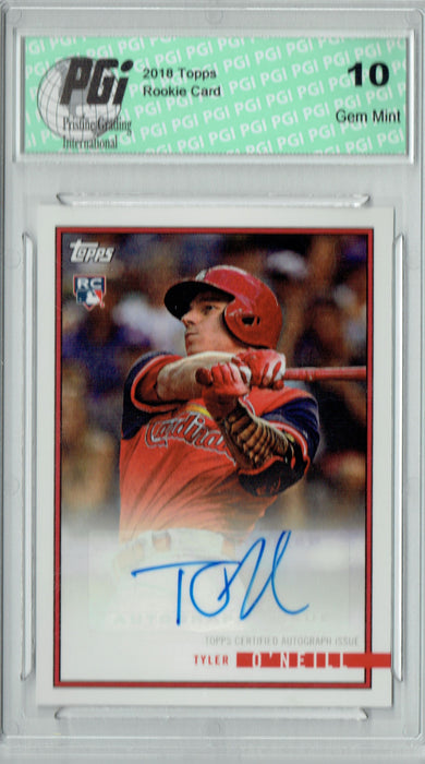 Tyler O'Neil 2018 Topps Rookie Review #36-A Auto SP Rookie Card PGI 10