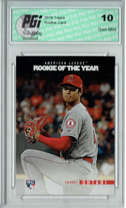 Shohei Ohtani 2018 Topps Rookie of the Year #ROTY1 SP Rookie Card PGI 10