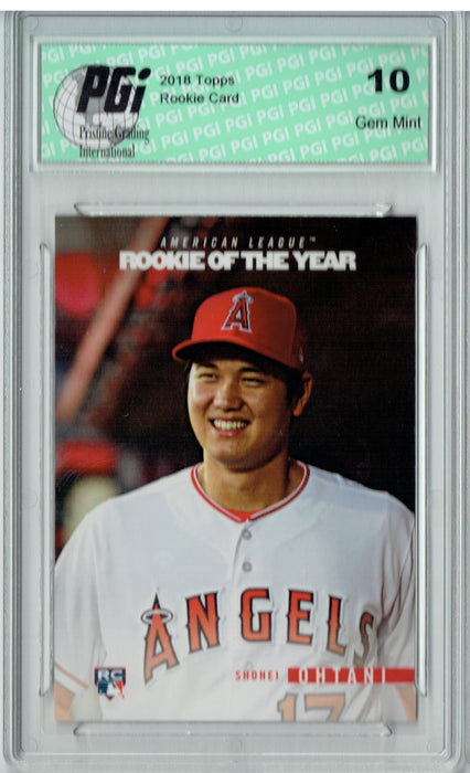 Shohei Ohtani 2018 Topps Rookie of the Year #ROTY3 SP Rookie Card PGI 10