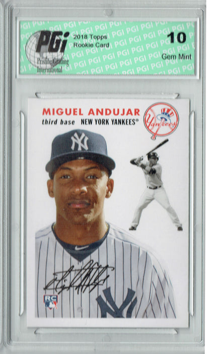 Miguel Andujar 2018 Topps #258 1954 Throwback, 842 Made Rookie Card PGI 10