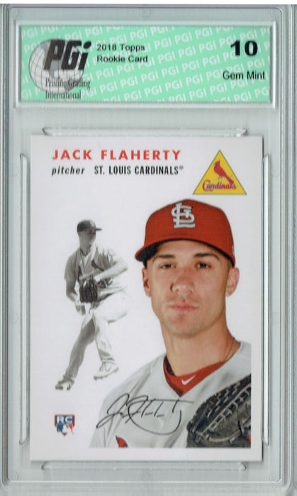 Jack Flaherty 2018 Topps #252 1954 Throwback, 842 Made Rookie Card PGI 10