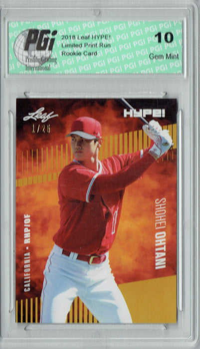 Shohei Ohtani 2018 Leaf HYPE! #10 The #1 of 25 Rookie Card PGI 10