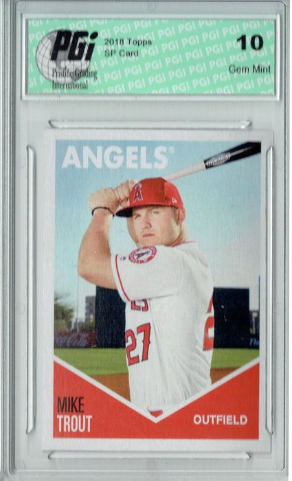 Mike Trout 2018 Topps 582 Montgomery #1 SP Limited Run Card PGI 10