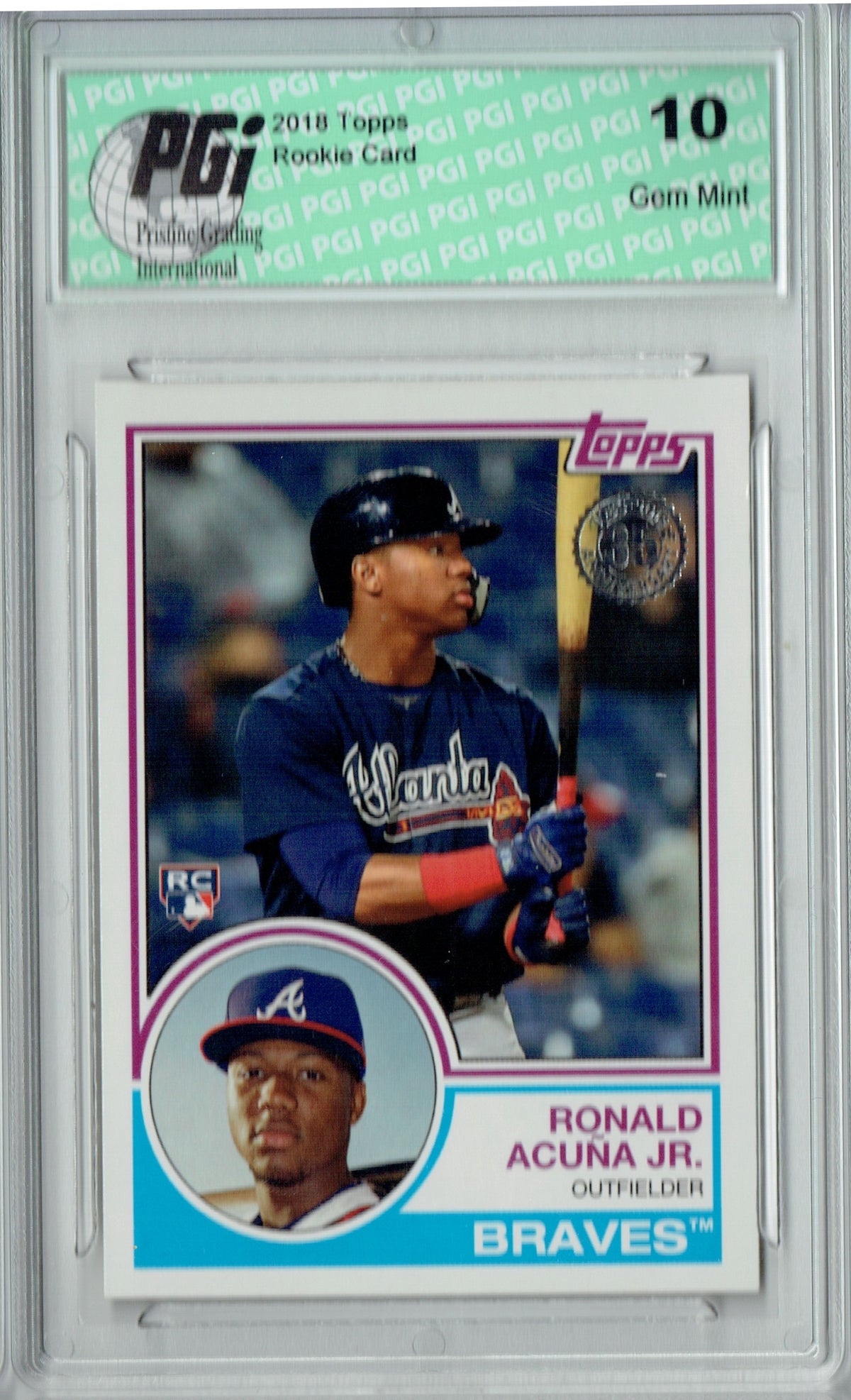 Ronald Acuna Jr. 2018 Topps #83-13 1983 Throwback SP Rookie Card