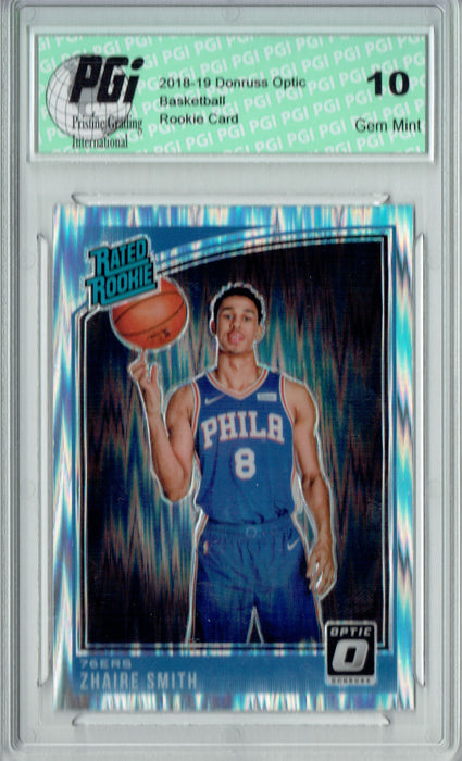 Zhaire Smith 2018 Donruss Optic #154 Shock SP Rookie Card PGI 10