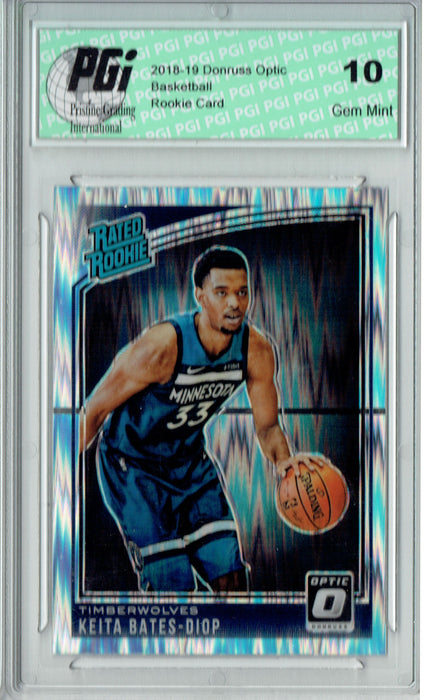 Keita Bates-Diop 2018 Donruss Optic #191 Shock SP Rookie Card PGI 10