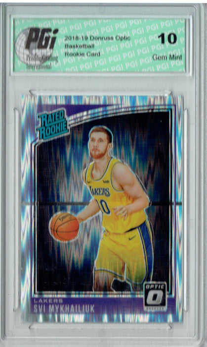 Svi Mykhailiuk 2018 Donruss Optic #193 Shock SP Rookie Card PGI 10