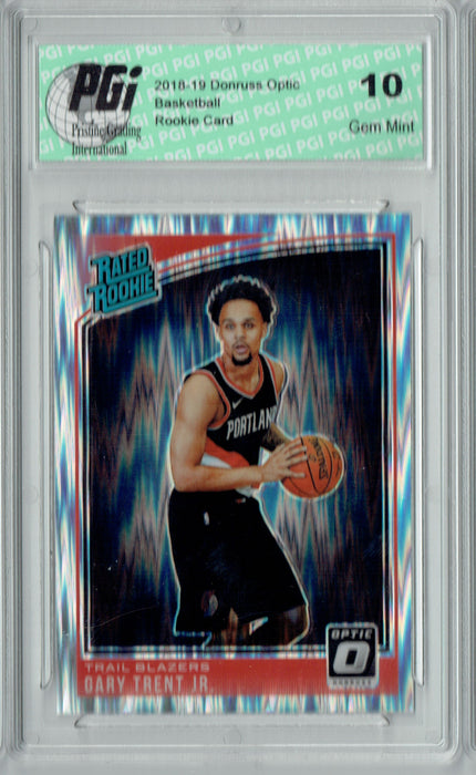 Gary Trent Jr. 2018 Donruss Optic #199 Shock SP Rookie Card PGI 10