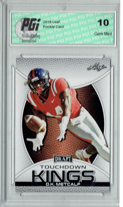 D.K. Metcalf 2019 Leaf Draft #86 Touchdown Kings Rookie Card PGI 10