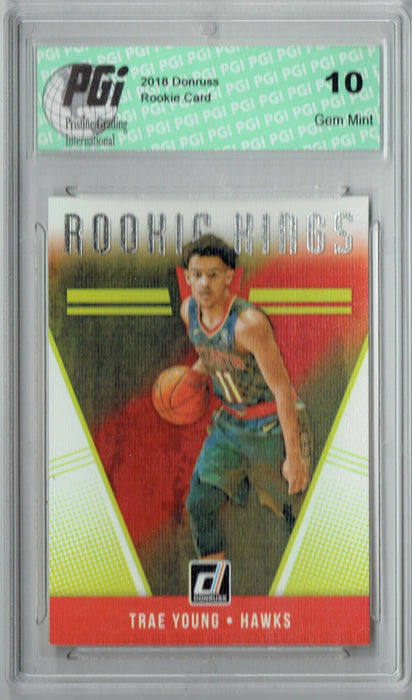 Trae Young 2018 Donruss #24 Rookie Kings Rookie Card PGI 10