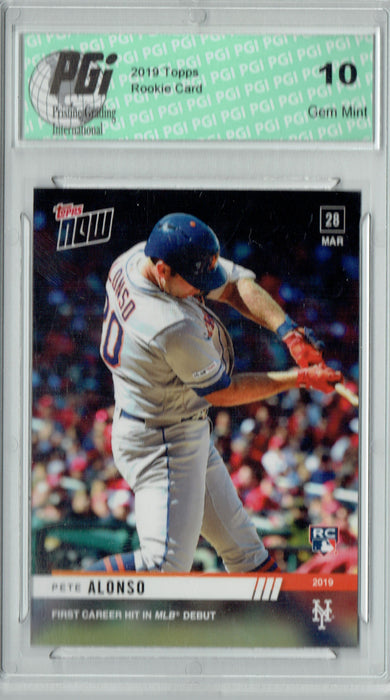 @ Pete Alonso 2019 Topps Now #12 Only 2040 Made, 1st Topps Rookie Card PGI 10