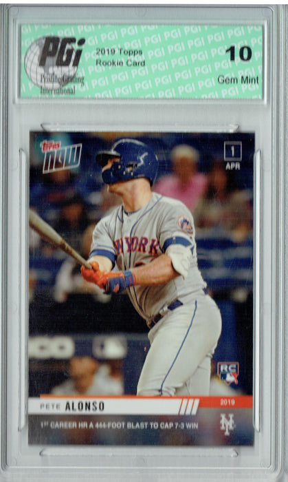 @ Pete Alonso 2019 Topps Now #32 Only 1804 Made Rookie Card PGI 10