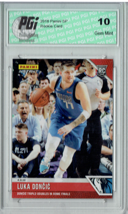 Luka Doncic 2018 Panini Instant #134 Limited to 303 Made Rookie Card PGI 10