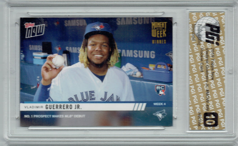 Vladimir Guerrero Jr. 2019 Topps Now #MOW-4W Winner PRISTINE Rookie Card PGI 10