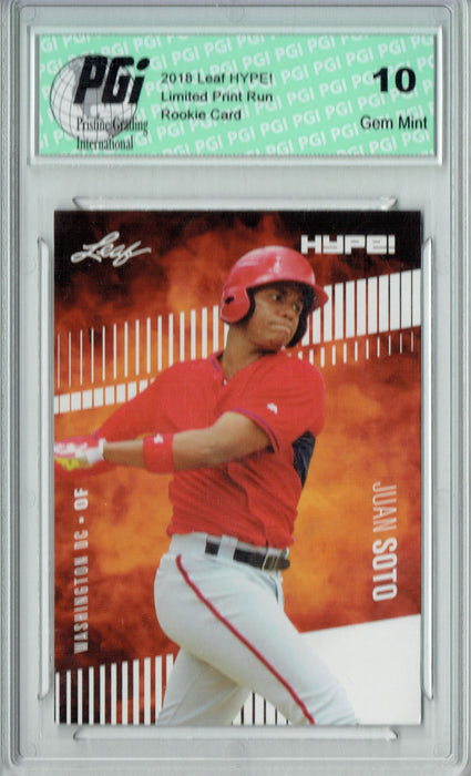 Juan Soto 2018 Leaf Hype #15 Only 5000 Made Rookie Card PGI 10